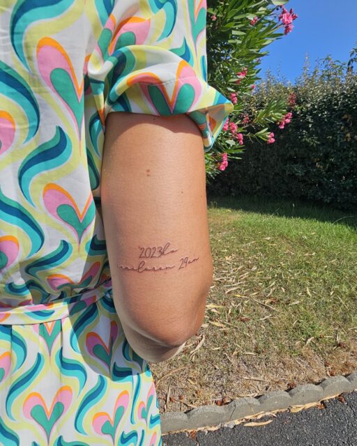 Tattoo pour Céline, une date pour la vie. #tattoolife #bearn #paumaville64 #tattooart #paloise #billere #tattoos #tattoo #villedepau #pau #tattooartist #vivreapau #lons #tatouage #tatoueuse #palois #tattooing #paumaville #tattoodesign #lescar #tatouagefemme #tatouages #tatouagefrance #tattoolifestyle #tatouagefin #tattooletters #tatouagelettrage #tattoolettering